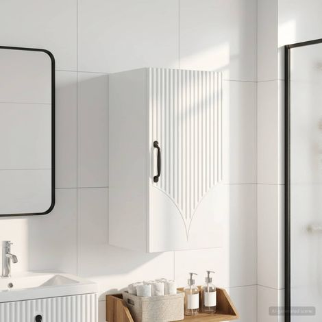 vidaXL Armario de pared para baño HOORN Blanco Brillante (1/5)