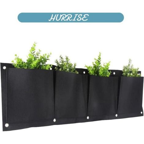 Sonew Sac de culture de plantes de jardinière Jardinière en feutre murale, sac de plantation multiport, jardinière piscine essence (1/5)