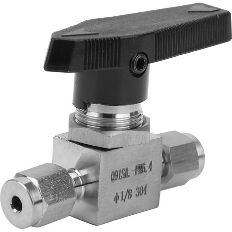 Hochdruck-Nadelventil aus Edelstahl 304, Durchflussregler für Wasser, Gas und Flüssigkeiten, SS-44S6, 1/8-Zoll-Anschluss. (1/5)