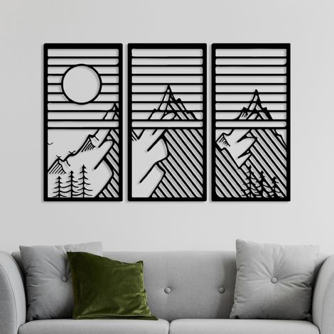 Cuadro Motese, Estructura de Metal, 80x40h cm Negro (1/3)