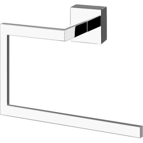 Porta asciugamani ad anello con installazione a muro Pollini Cube P1014  Cromo