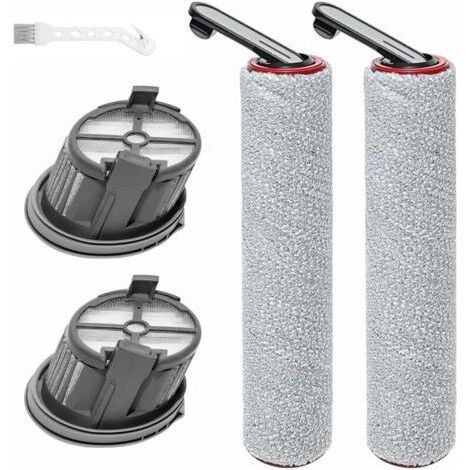 Ersatzwalzenbürsten für Dreame H14 AE Nass- und Trockensauger, 2 rotierende Ersatzbürsten + 2 Ersatzfilter + 1 Bürste