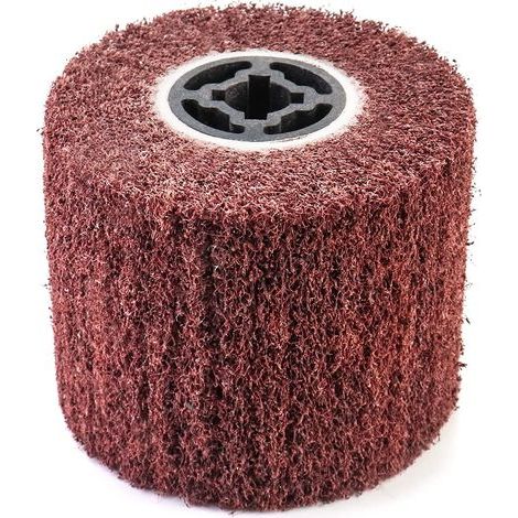 Brosse Abrasive Brosse en Fibre Synthétique pour Rénovateur Extérieur, Ø120x100x19mm, Grain 80 (1/5)