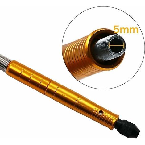 La perceuse de meulage électrique peut être équipée d'une poignée en aluminium arbre flexible poignée en aluminium doré arbre flexible petit sac de mandrin à trois griffes (1/3)