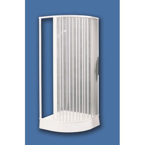 Box doccia angolare con porta a soffietto in pvc  80x80 cm (1/2)