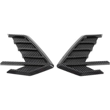 Paire d'autocollants décoratifs en fibre de carbone pour grilles d'aération latérales de voiture, remplacement compatible A7 S7 4K8 2018-2020 (1/5)