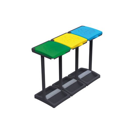 PATTUMIERA PORTASACCHI A TRE COPERCHI- 1,0 pz