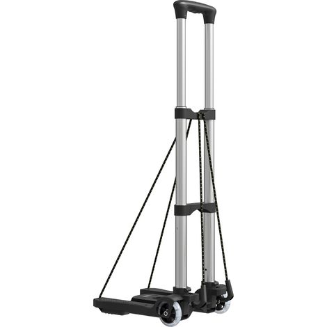 HOMCOM Carrello Pieghevole Portapacchi 40 kg e 2 Cinghie Alluminio e Plastica
