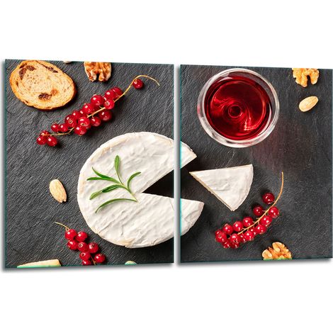 2 plaques de protection en verre pour cuisinière 40x52 (1/5)