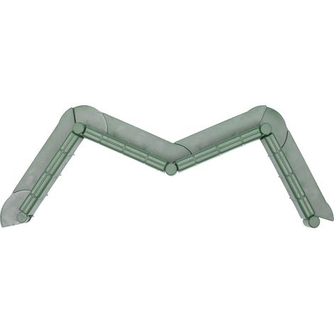 Bordure de jardin décorative en plastique VERT- pour pelouses, parterres, plates-bandes et chemins - de conception articulée unique, 5 m de long x 6 cm de haut, en plastique de haute qualité avec prot (1/5)