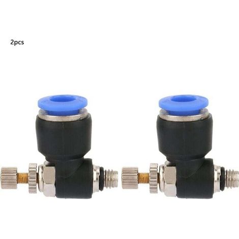 Schnellkupplung für pneumatische Anschlüsse, Schlauchverbinder, pneumatischer Regler, 2 Stück (SL6-M5) (1/4)