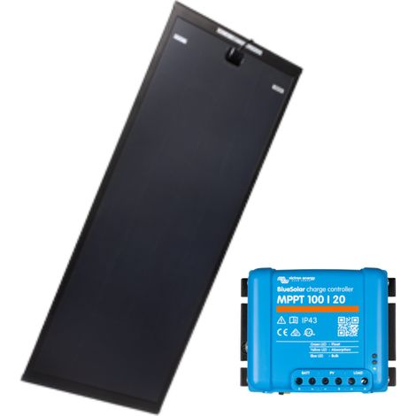 PACK ANTARION Panneau solaire AERO BLACK 235W + VICTRON Régulateur MPPT 20A (1/3)