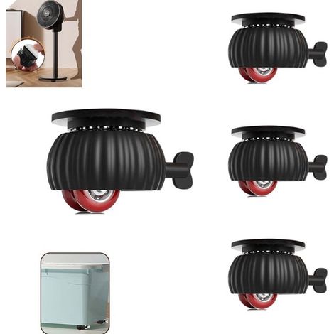 Lot de 4 roulettes pivotantes avec frein - Petites roulettes pour meubles - Roulette pivotante Tarsus avec frein - Roue - Roulette pour meuble - Roulettes pivotantes universelles très robustes - adapt (1/5)