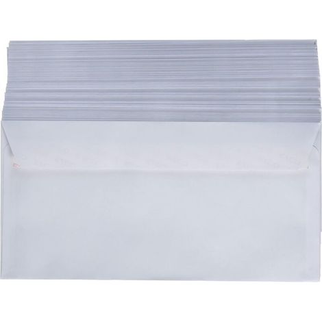 Packung mit 100 Briefumschlägen ohne Fenster, Format C5/6, weiß FLITI (1/4)