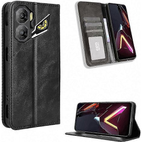 Étui portefeuille en cuir rétro pour ZTE Nubia Neo 3 5G, coque arrière avec support et texture vintage, protection robuste pour téléphone, finition grainée, accessoire pratique avec fonction béquille