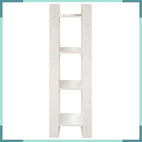 813865 Bibliothèque/Séparateur de pièce Blanc 41x35x125 cm Pin solide (1/5)