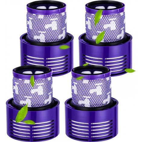 4 Filters for Dyson V10, V10 Absolute, V10 Animal, V10 Total Clean, Washable, Replacement (1/4)