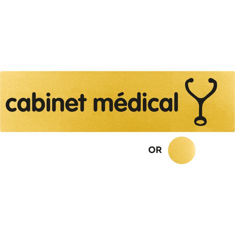 Plaque de porte Cabinet medical - Classique or 170x45mm - 4490212