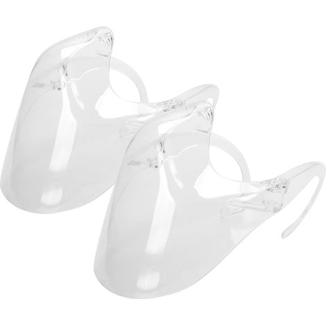 Lot de 2 Visières Transparentes Anti-Poussière avec Crochets Oreilles, Écran Clair Protecteur pour Adultes et Enfants (1/5)