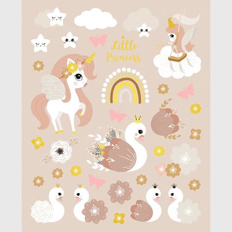 Sticker - Cygnes mignons - 14x20 cm (1/4)