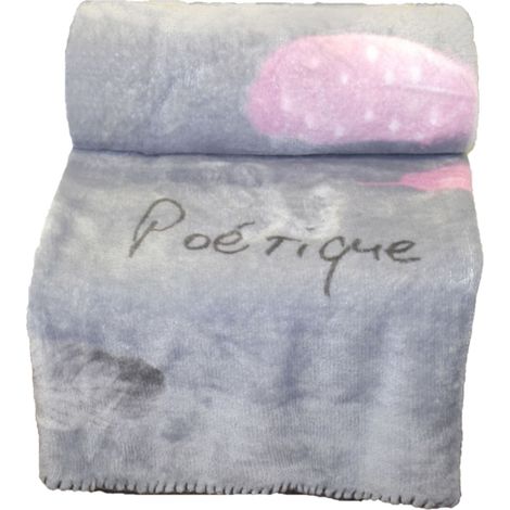 Plaid tout doux 125 x 150 cm Poetique (1/2)