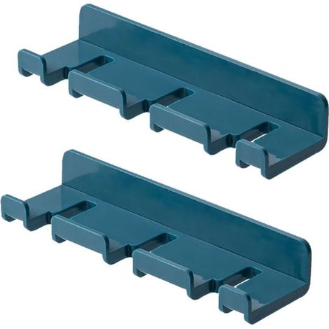 2 pièces de support de rangement mural pour brosse à dents, créatif et simple, support de chargement pour téléphone portable, sans poinçonnage, porte-brosse à dents (1/5)