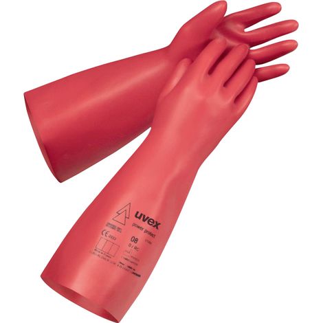 uvex power protect V1000 6084008 Naturlatex Elektrikerhandschuh Größe (Handschuhe): 8 EN 60903 1 P