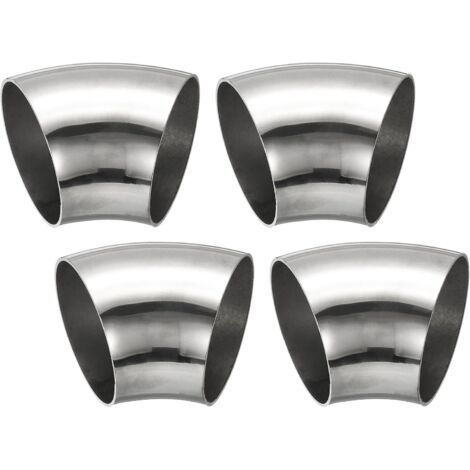 4pcs Coude À 45 Degrés Avec Mandrin, 60mm Diamètre Extérieur Acier D'Échappement Raccord De Tuyauterie Inoxydable 304 Pour Tuyau - 57 mm (1/5)