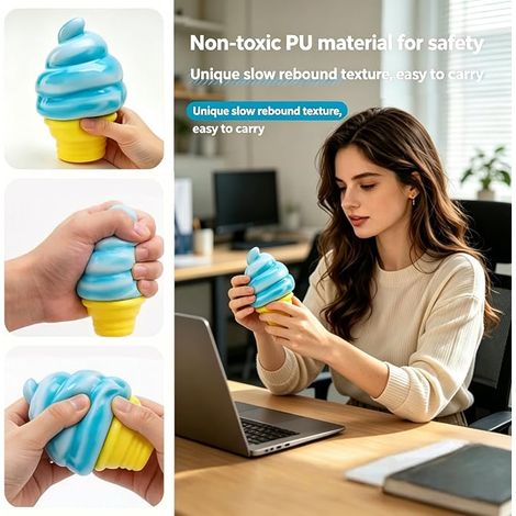 Cornet de glace Needoh - Un jouet anti-stress en forme de cornet de glace (1/5)