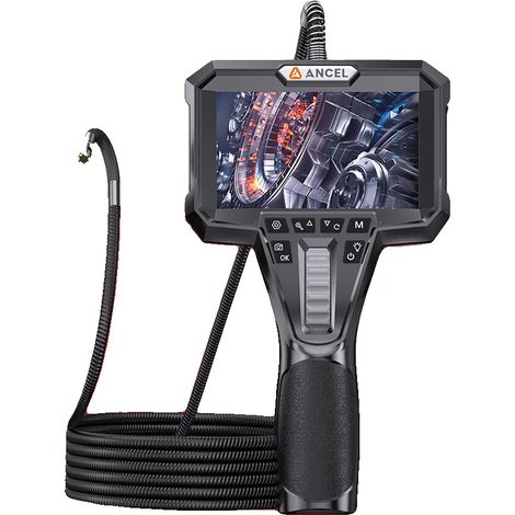 Endoskop, 6,5 mm Linse, 1,6 m Kabel, 4,3-Zoll IPS LCD, 5000 Lux Frontkamera, 8000 Lux Seitenkamera (1/5)