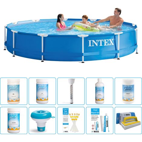 Intex Piscina con struttura Rotonda - 366x76 cm - 7-pezzi  S43251 (1/5)