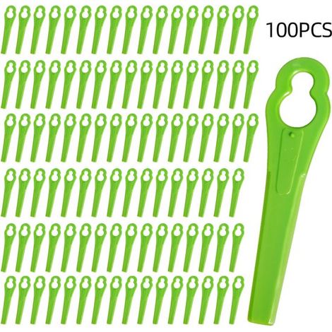 100 Kunststoff Mähklingen Akku Mähklingen 83 mm Rasenmäherklingen Ersatzklingen für Gartenmäher passend für Einhell Rasenmäher (1/5)