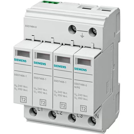 Siemens Indus.Sector Überspannungsableiter Typ2 350V TN-S/TT 5SD7464-0 (1/2)