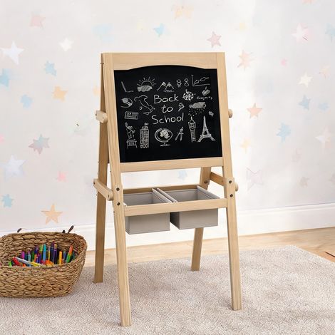 Chevalet enfant 3 en 1 avec tableau ardoise blanc et tableau (1/5)