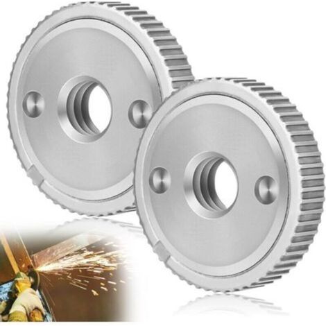 Lot de 2 écrous de serrage rapide pour meuleuse d'angle M14, pour Flex/Bosch/Hitachi/Makita, Dewalt/Makita meuleuse d'angle