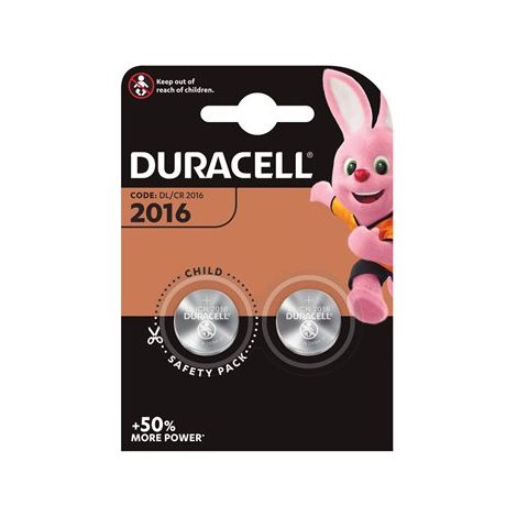 Batteria A Bottone 2016 3V Litio 2Pz (Duracell Cod. Du20B2)