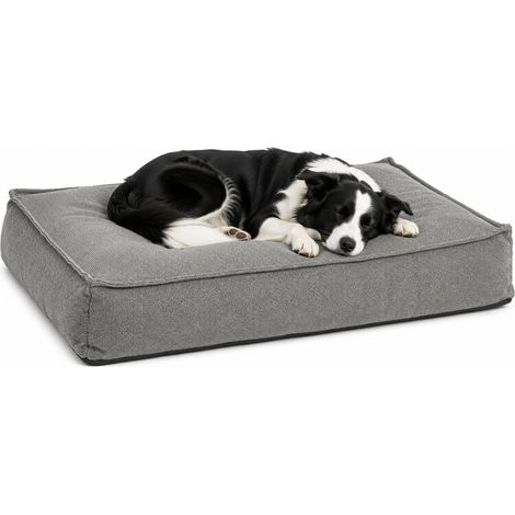 Panier Chien - Coussin Chien et Chat - Rectangle Gris - 100 x 70 x 18 cm - Déhoussable - Lavable à 30°C (1/3)