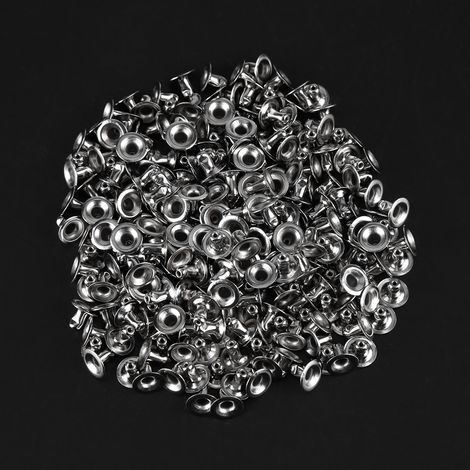 300 rivets assortis 6-12mm pour sacs DIY et projets créatifs, couleur blanche (1/5)