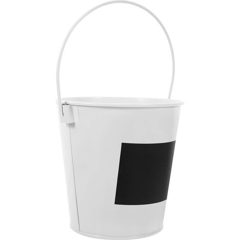 poubelle en fer avec motif tableau noir vintage Poubelle de