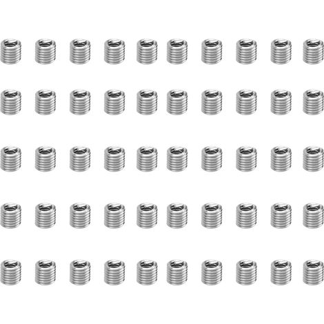 50 pièces douilles filetées pour réparation de trous de vis, outil de taraudage US 6‑322D, bagues de vissage pour bracelets ou assemblages. (1/5)