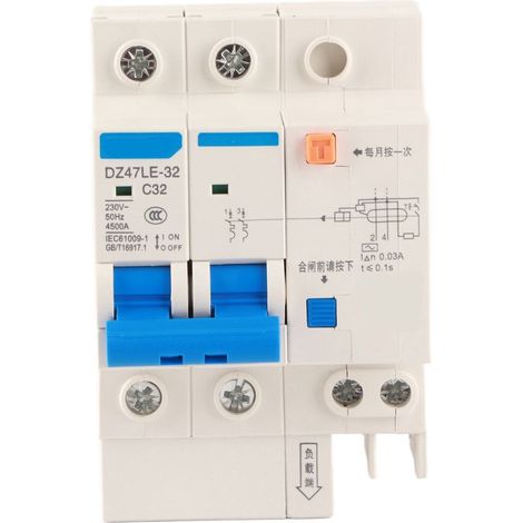 Disjoncteur différentiel DZ47LE32 2p N C32 230 V 32 A 30 mA (1/4)