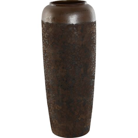 Jarron Ceramica 20X20X51 Simil Oxido Marron Oscuro (1/3)