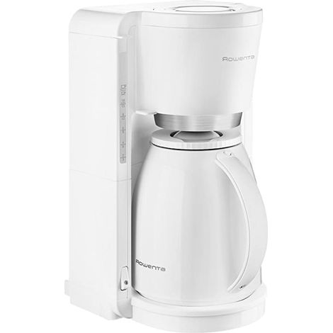 Rowenta Adagio CT3801 Cafetera De Goteo Con Jarra Térmica, 850 W, 1.25 Litros, Acero Inoxidable, Blanco