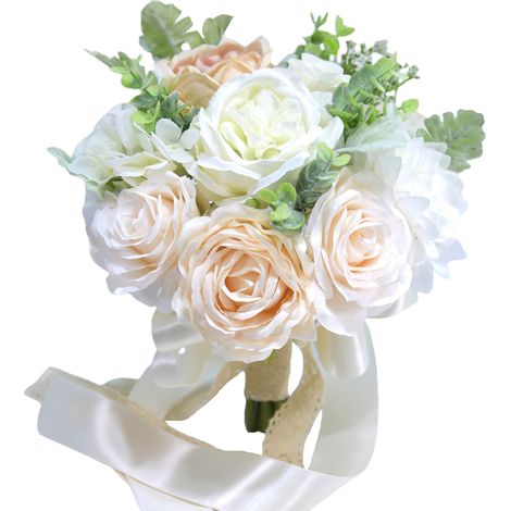 Brautstrauß aus Seide für die Heimdekoration, künstliche Blumen für Hochzeitssträuße (1/5)