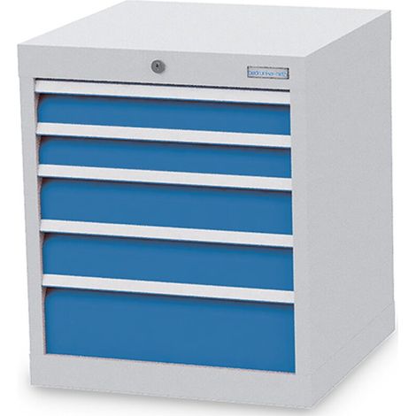 Schubladenschrank, Tiefe 500 mm, R 18-16, Schubladenanzahl: 5 Maße in mm (BxTxH): 530 x 500 x 619