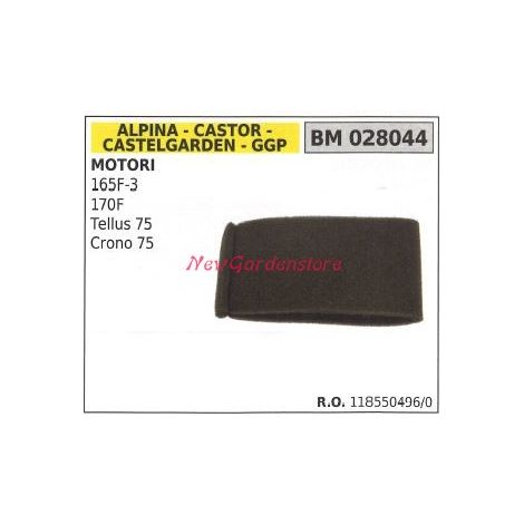 Filtro de aire ALPINA motor desbrozadora 165F-3 170F TELLUS 75 CRONO 75 028044