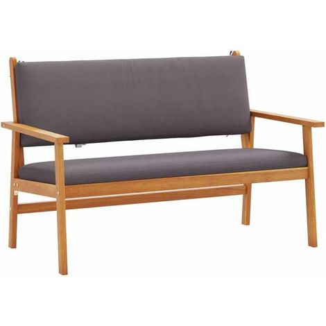 Banc de jardin - FAFEICY - 4106582 - Anthracite - Acacia massif - Coussins résistants aux intempéries (1/4)