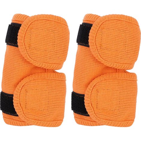 Brace Pour Pattes De Chien Et Chat - Protecteur De Coude Et Genou En Tissu - Réglable Universel - Taille S M L - Couleur Orange - Par 2 (1/5)