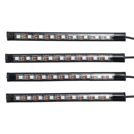 Bande LED RGB 8x DC12V 9 LED pour éclairage d'ambiance intérieur de voiture (plafond de plancher) avec chargeur USB (1/5)