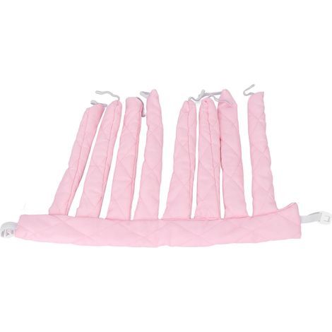 Rouleau de mise en plis sans chaleur pour cheveux longs, bigoudis de nuit doux - Rose